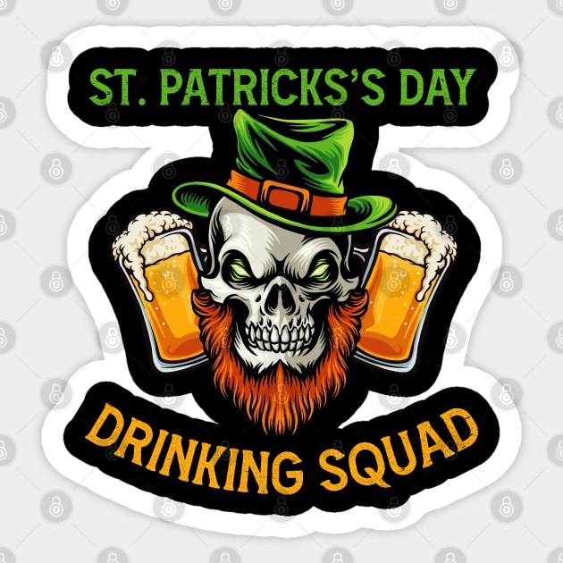St. Patricks's Day Drinking 2021 Squad Family Bar Parade Sticker by Mr.Speak